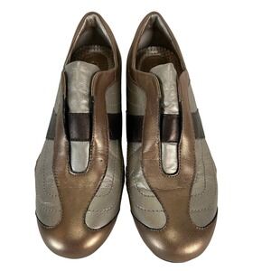 Cole Haan Metallic Brown Slip On Comfort Walking Shoes Casual Everyday Size 7.5